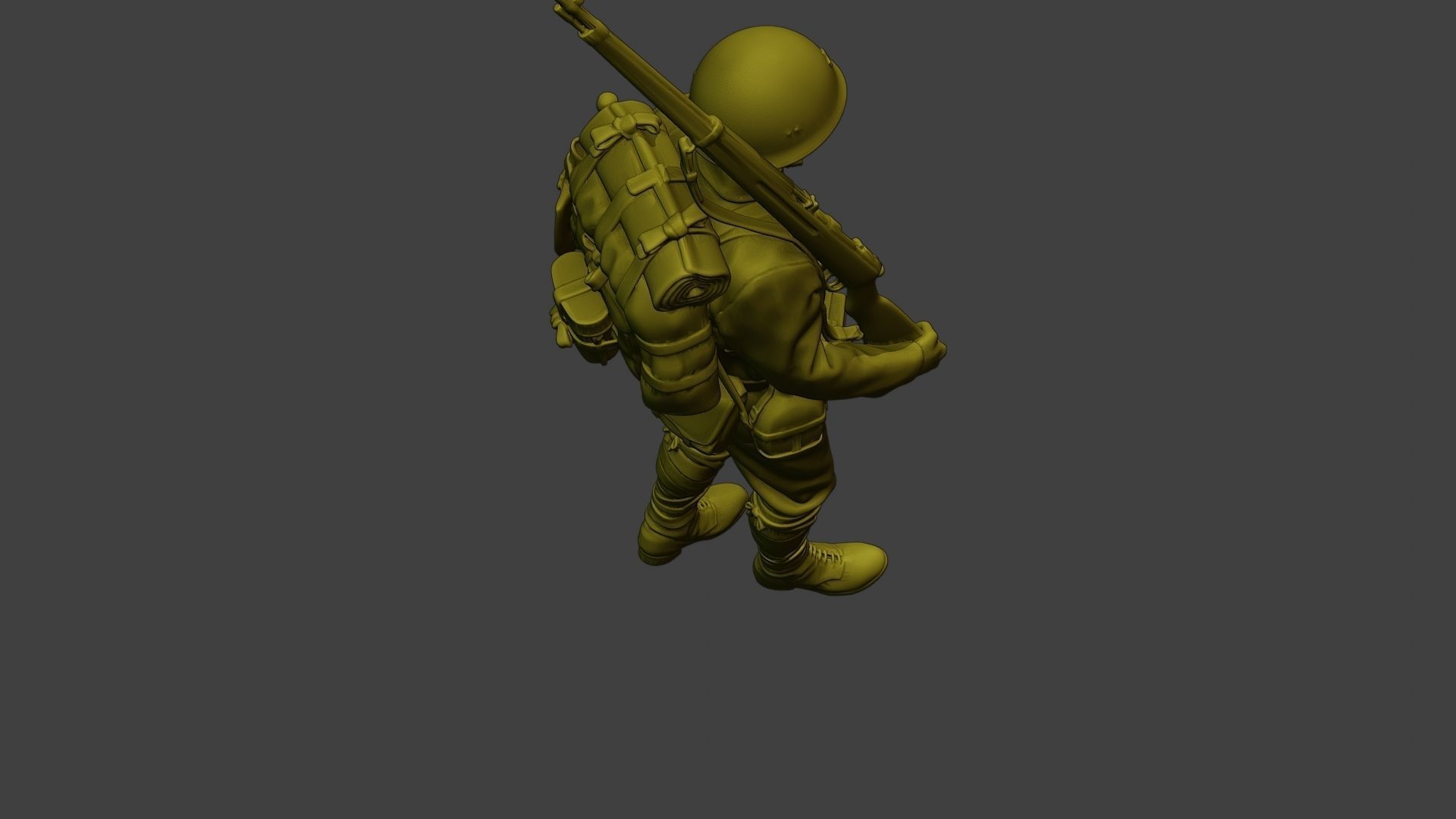 Japanese soldier ww2 Walk2 J1 3D print model_23