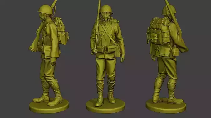 Japanese soldier ww2 Walk2 J1 3D print model