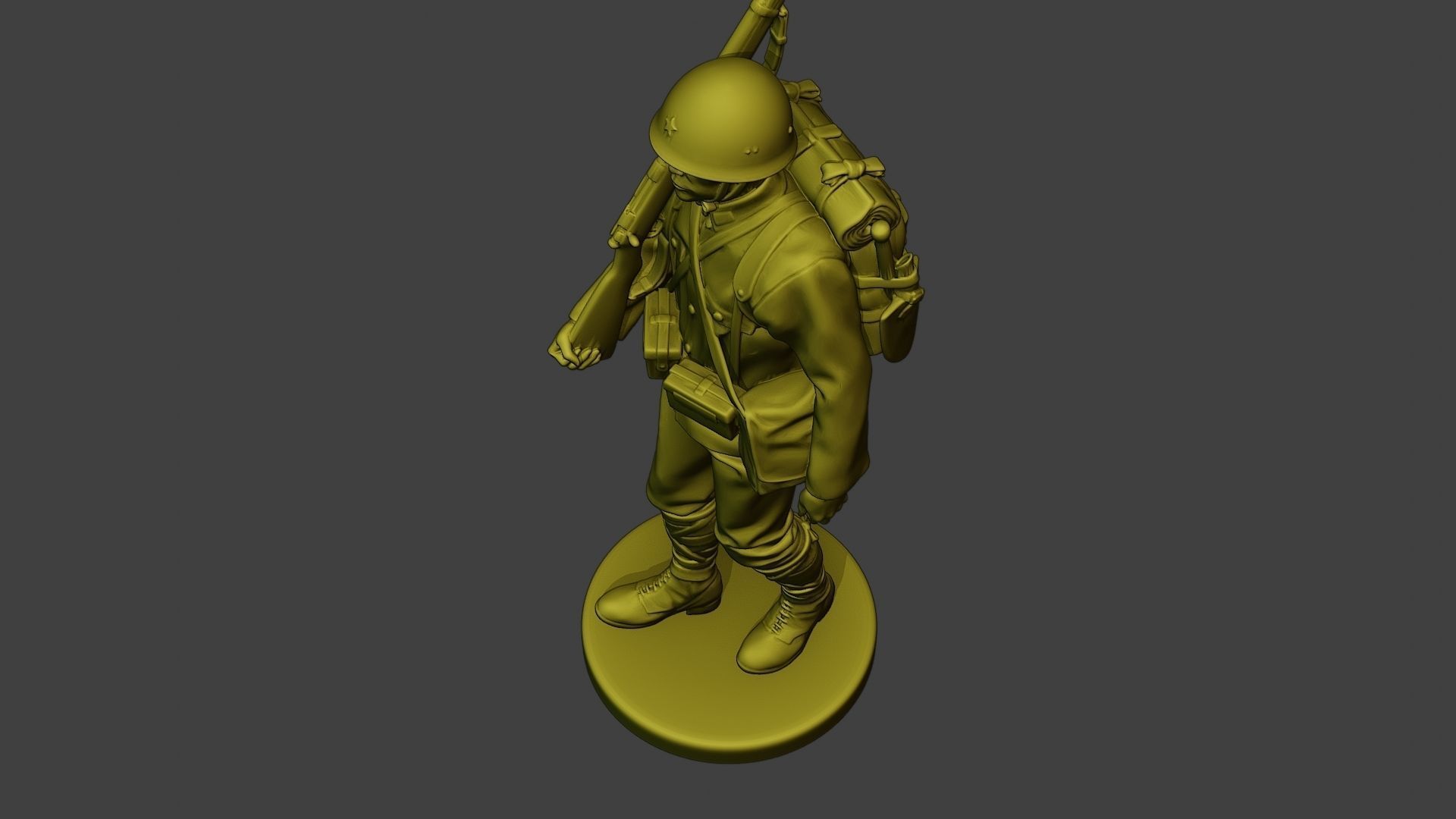 Japanese soldier ww2 Walk2 J1 3D print model_15