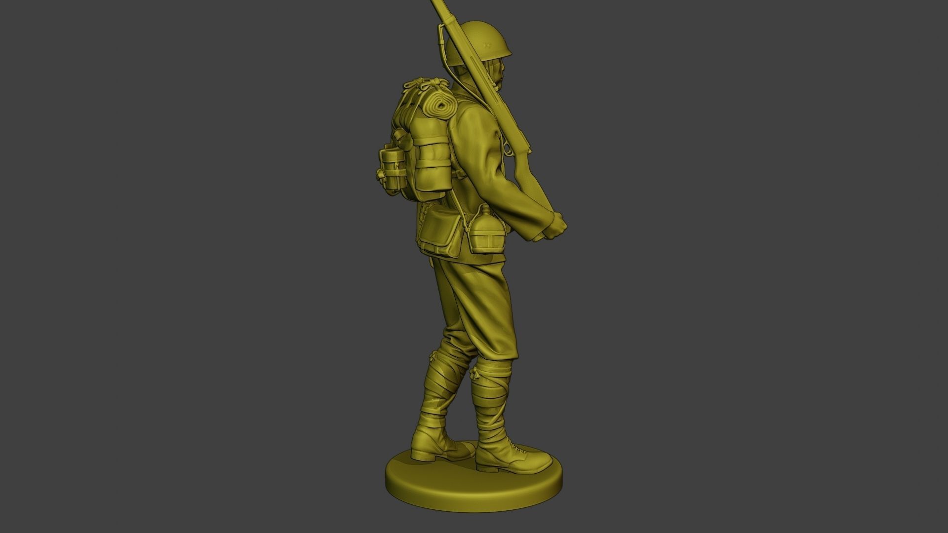 Japanese soldier ww2 Walk2 J1 3D print model_8