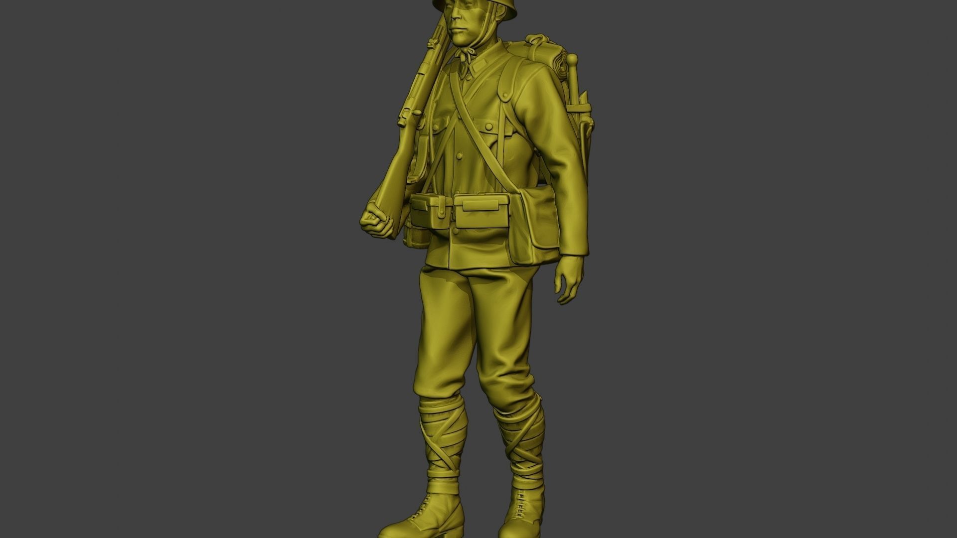 Japanese soldier ww2 Walk2 J1 3D print model_27