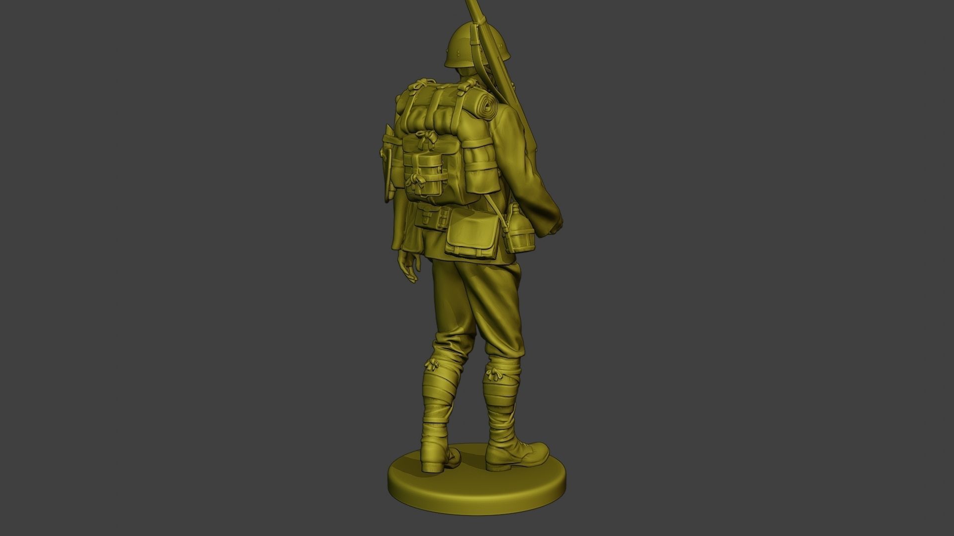 Japanese soldier ww2 Walk2 J1 3D print model_7
