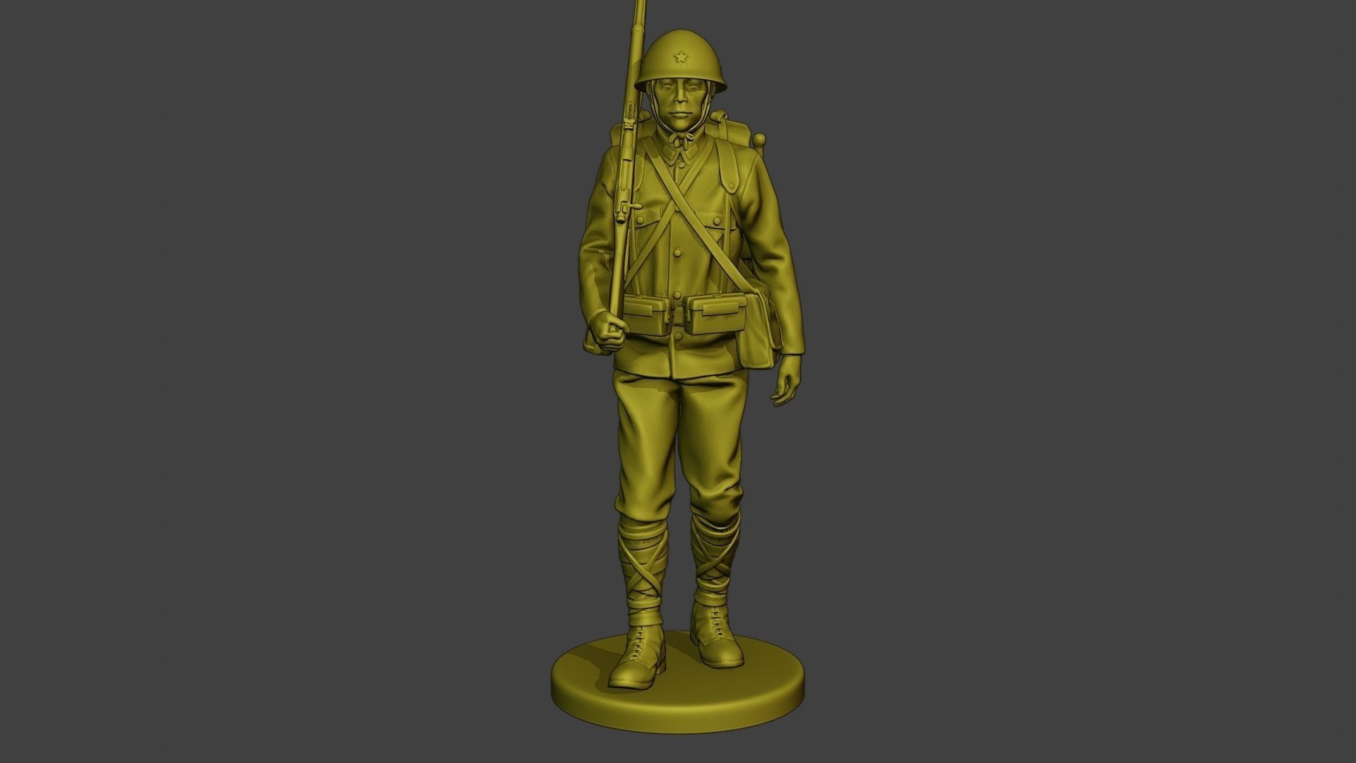Japanese soldier ww2 Walk2 J1 3D print model_11