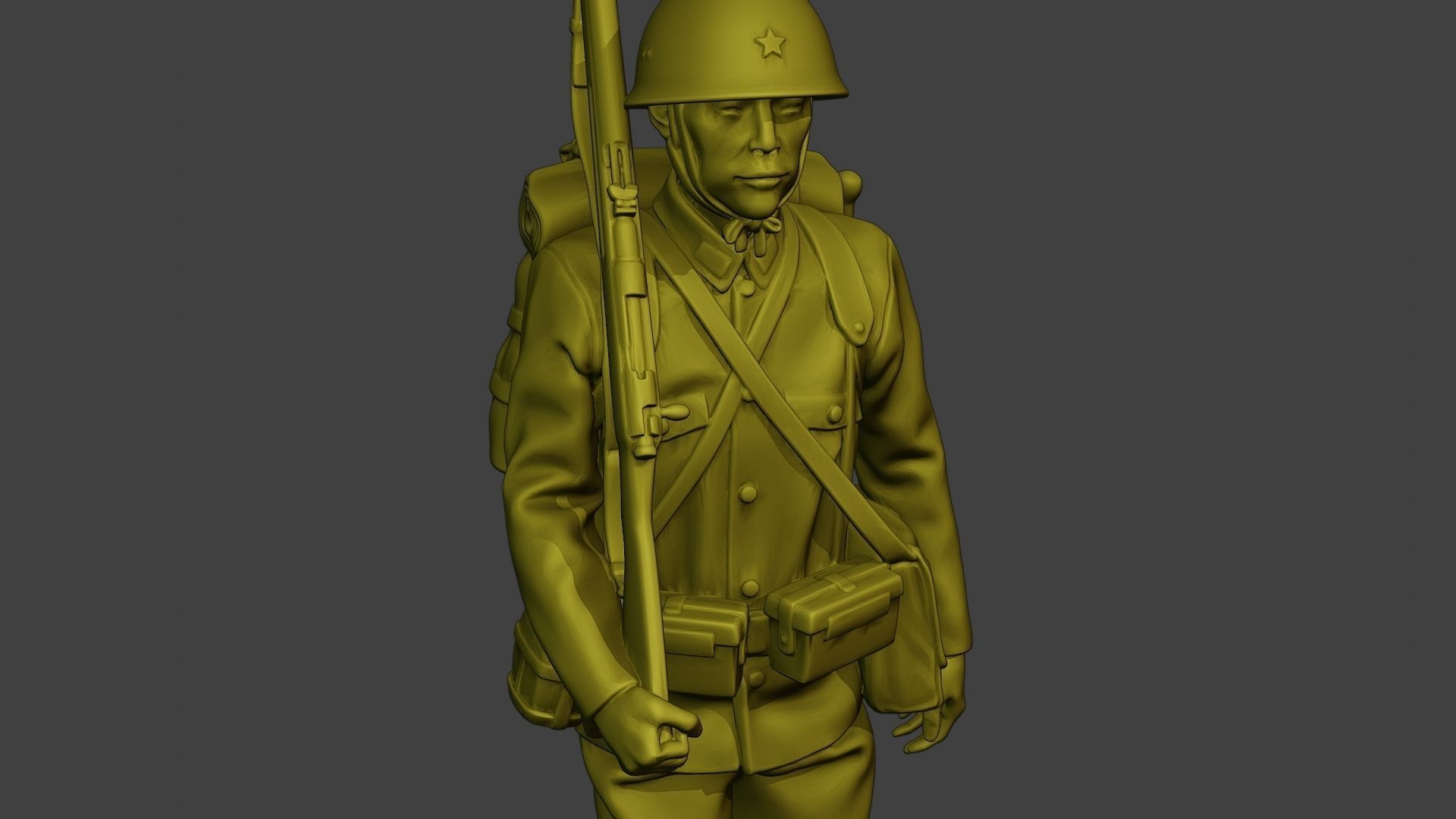 Japanese soldier ww2 Walk2 J1 3D print model_19