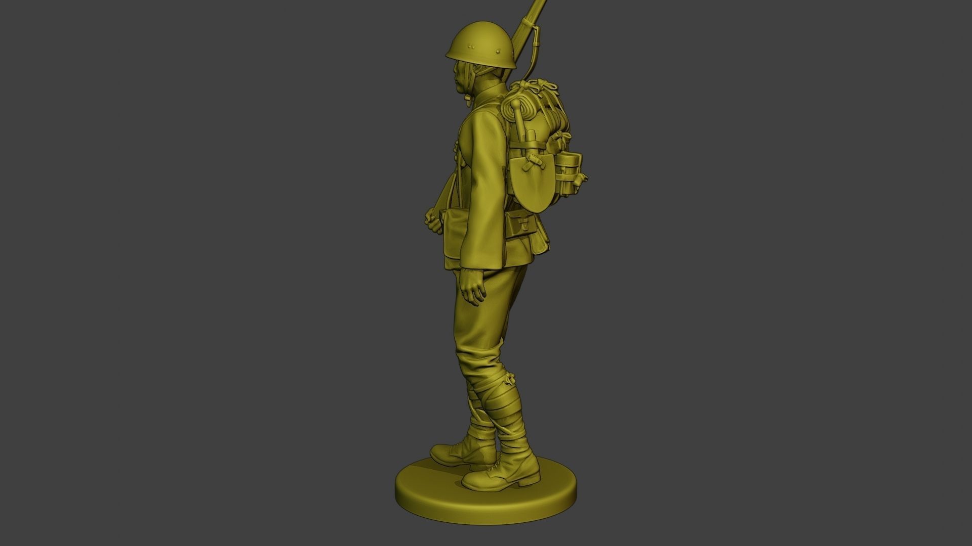 Japanese soldier ww2 Walk2 J1 3D print model_4