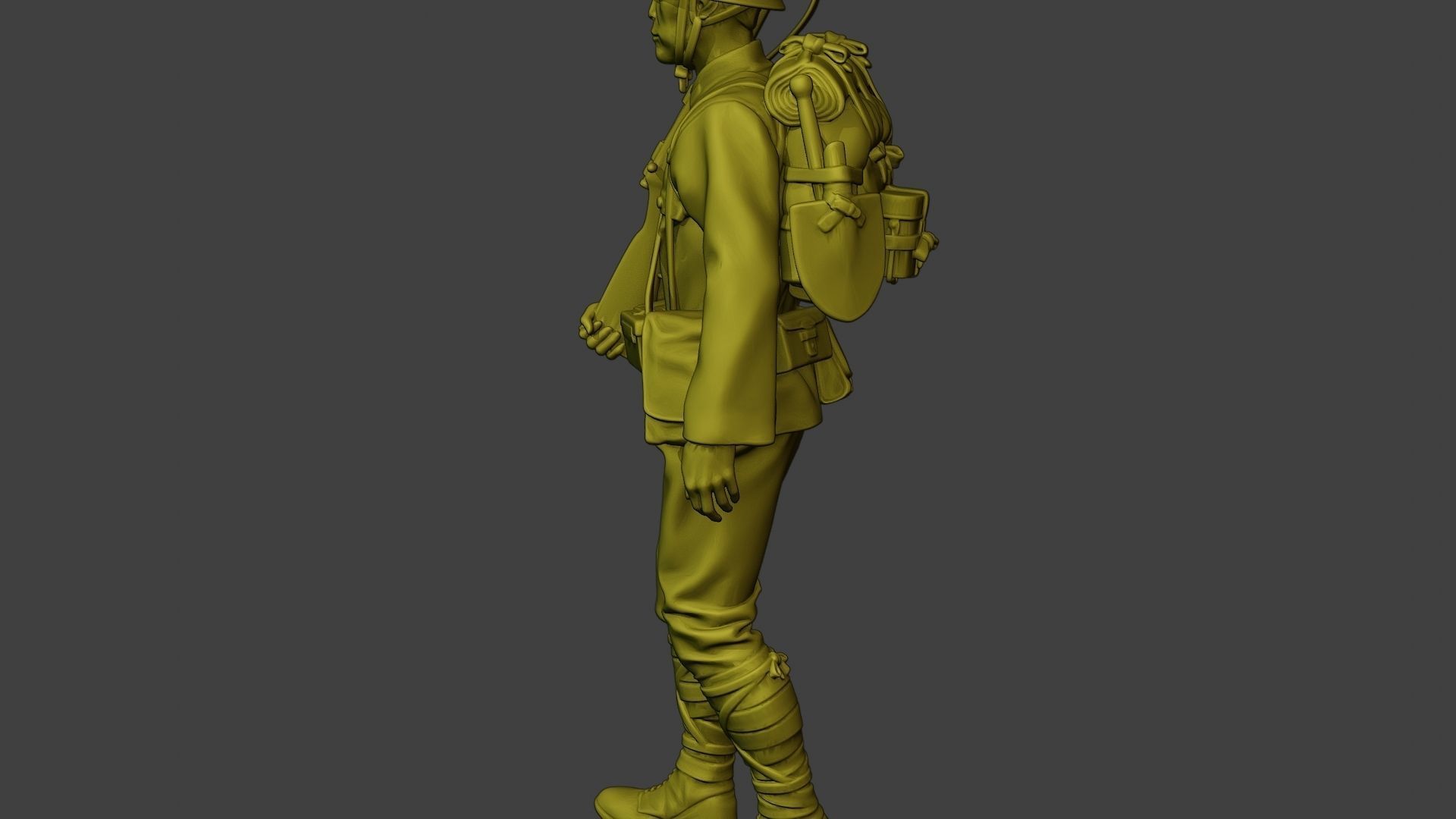 Japanese soldier ww2 Walk2 J1 3D print model_26