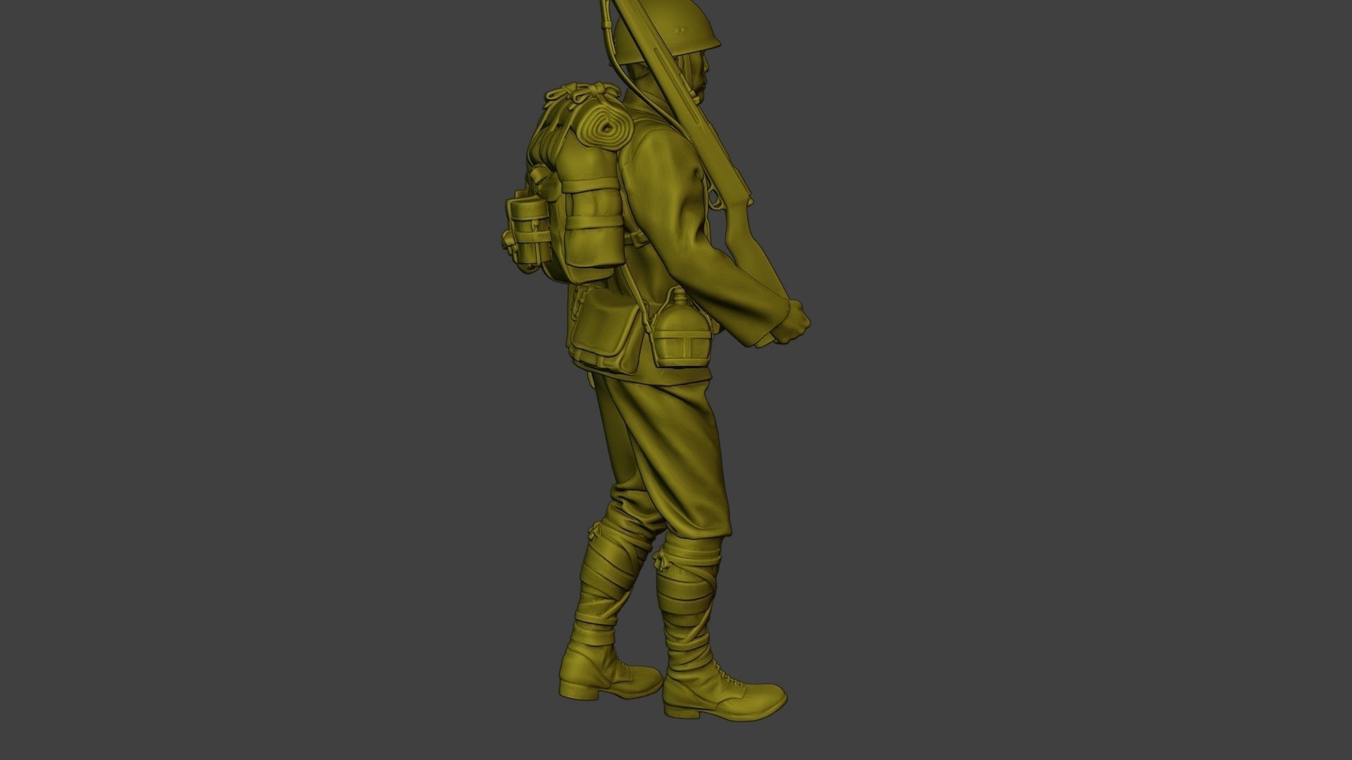 Japanese soldier ww2 Walk2 J1 3D print model_31