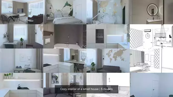 Cozy interior of a small house