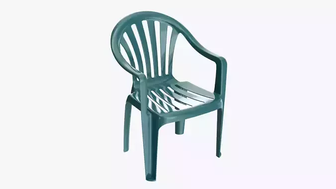 Stackable plastic chair 02