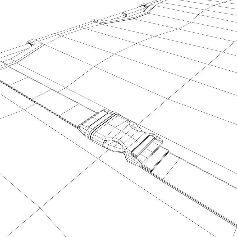 Medical patient stretcher 3d model 3D model_9