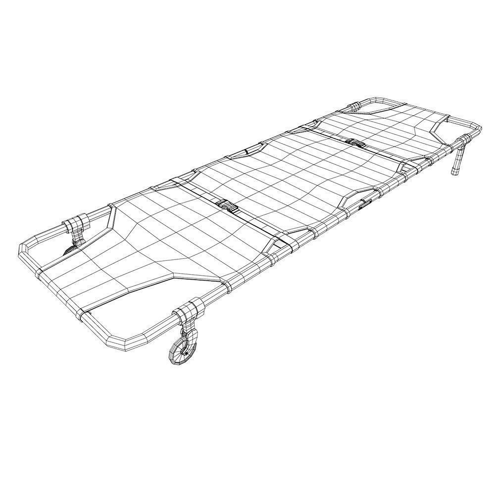 Medical patient stretcher 3d model 3D model_6