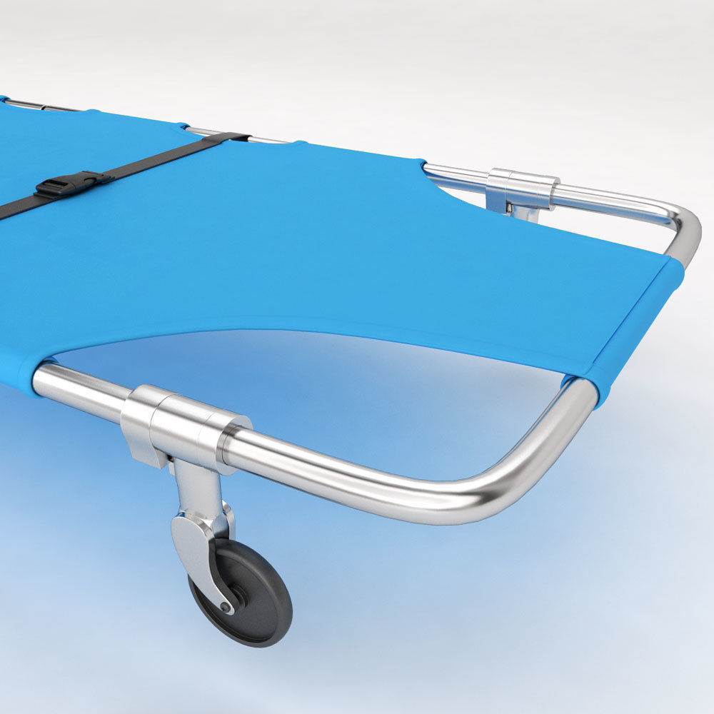 Medical patient stretcher 3d model 3D model_3