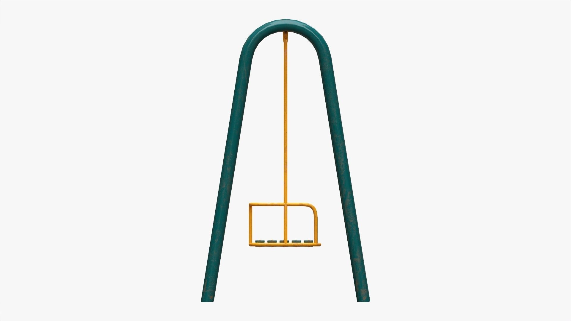 Playground metal swing 01 3D model_7