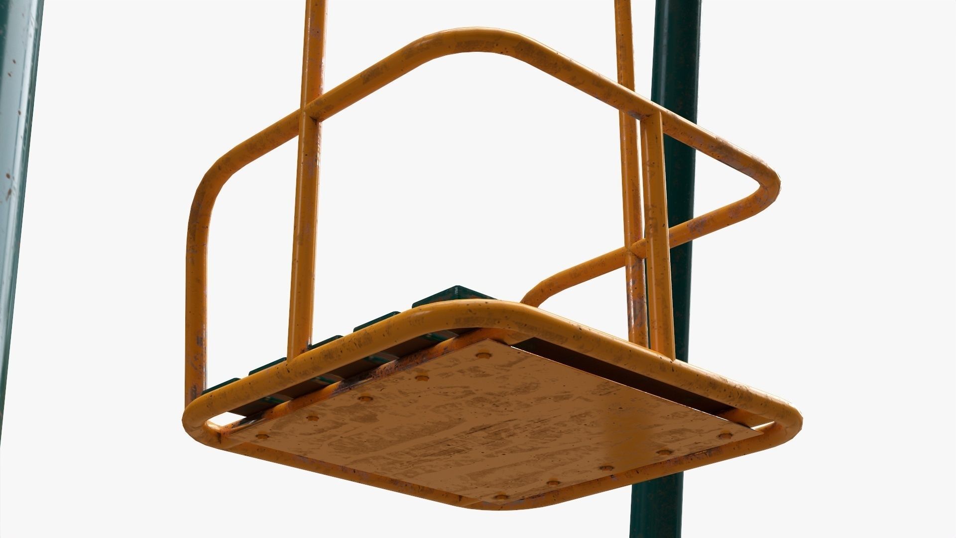 Playground metal swing 01 3D model_4