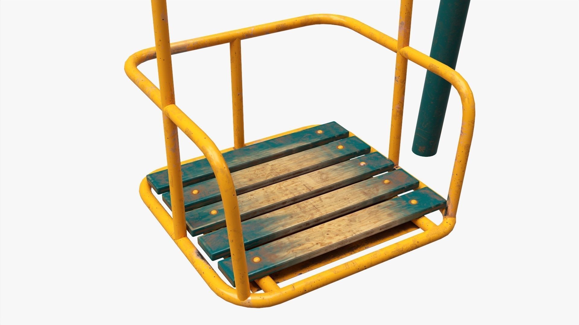 Playground metal swing 01 3D model_2