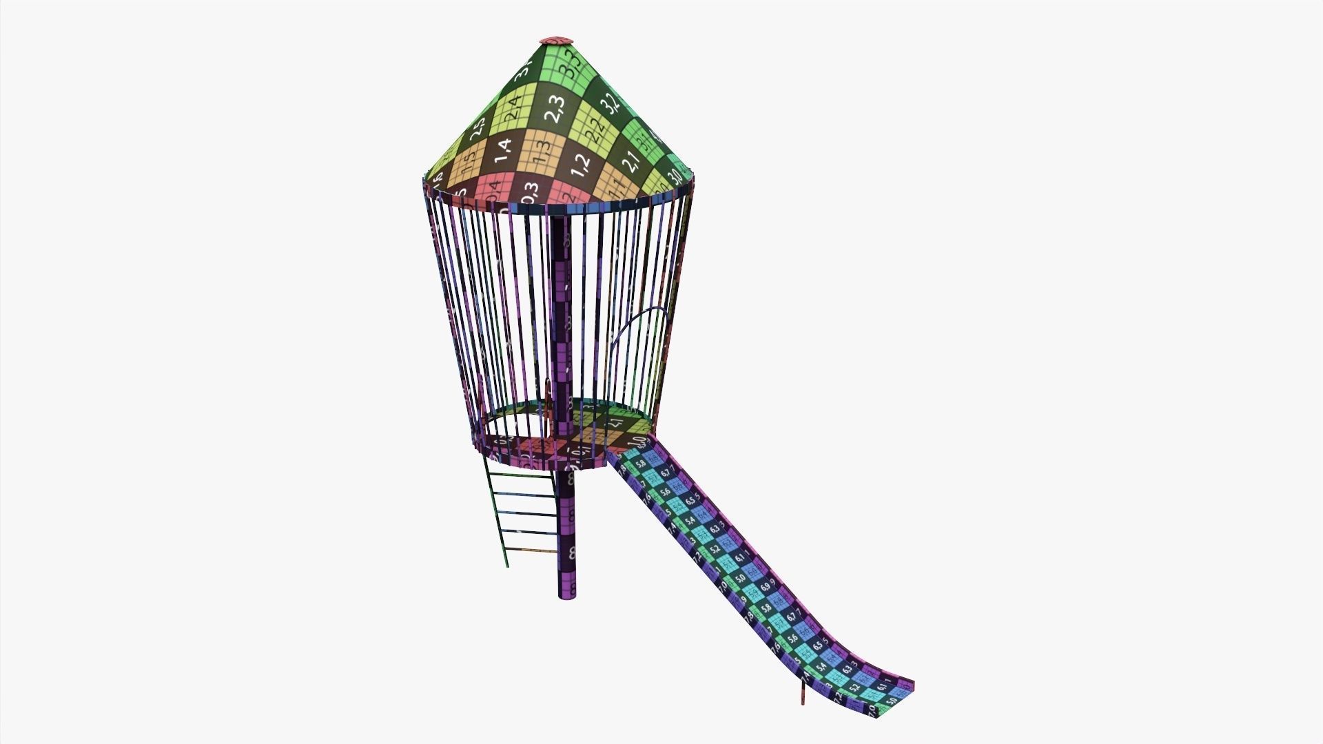 Playground rocket small 3D model_8