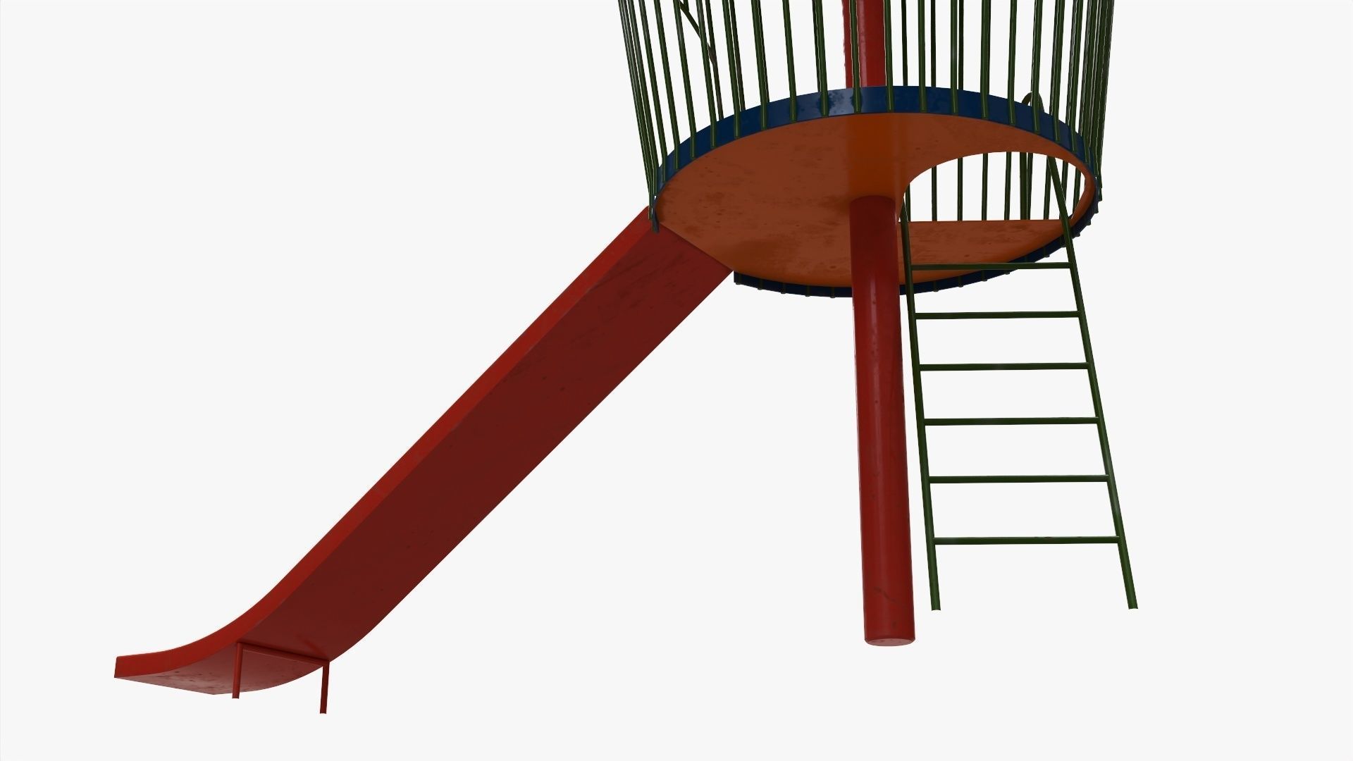 Playground rocket small 3D model_2