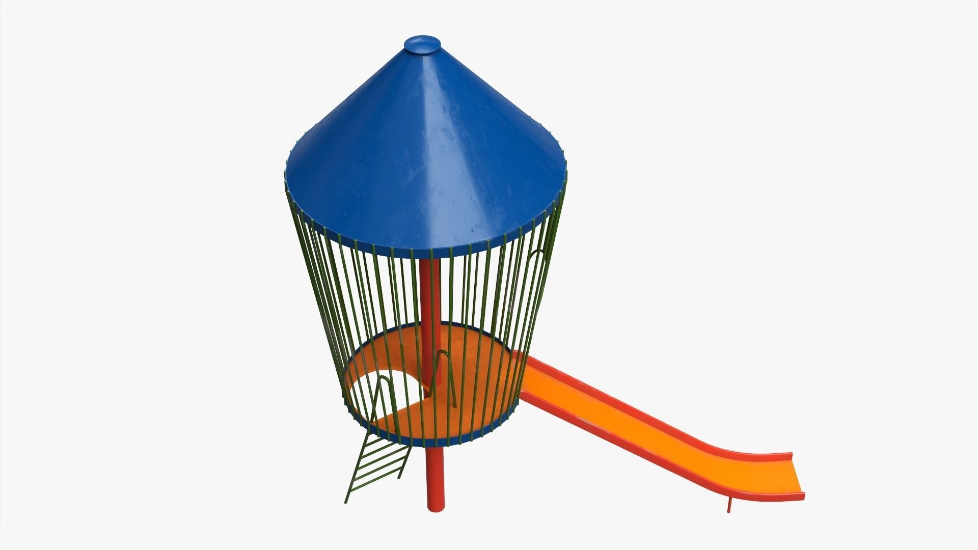 Playground rocket small 3D model_3