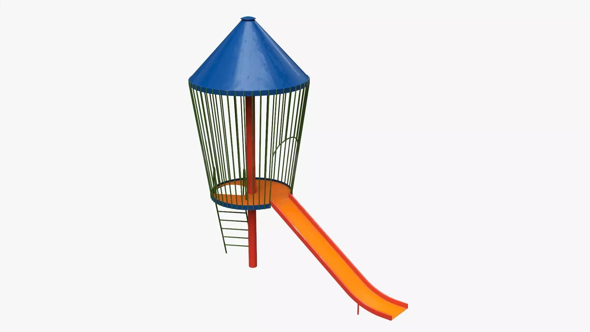 Playground rocket small 3D model_0