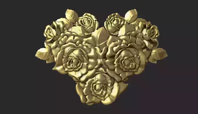 Roses relief  3D print model
