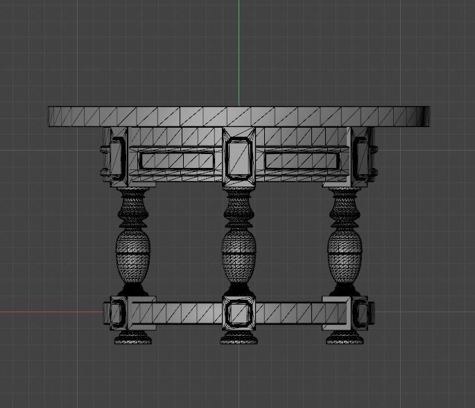 Table round 3D model_11