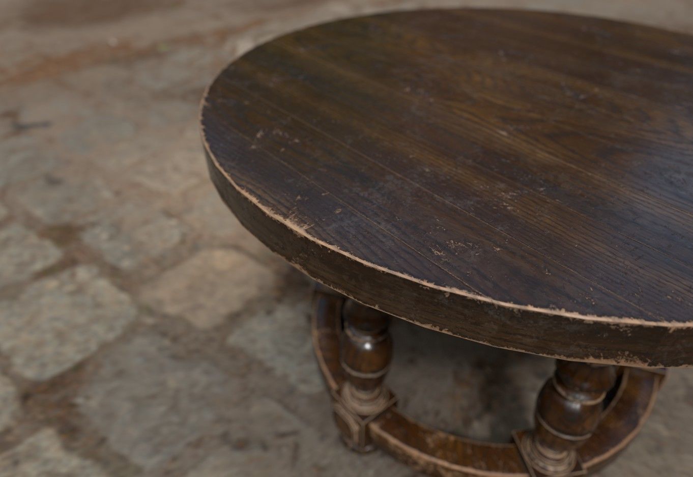 Table round 3D model_2