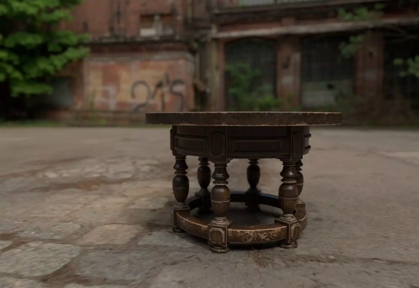 Table round 3D model_0