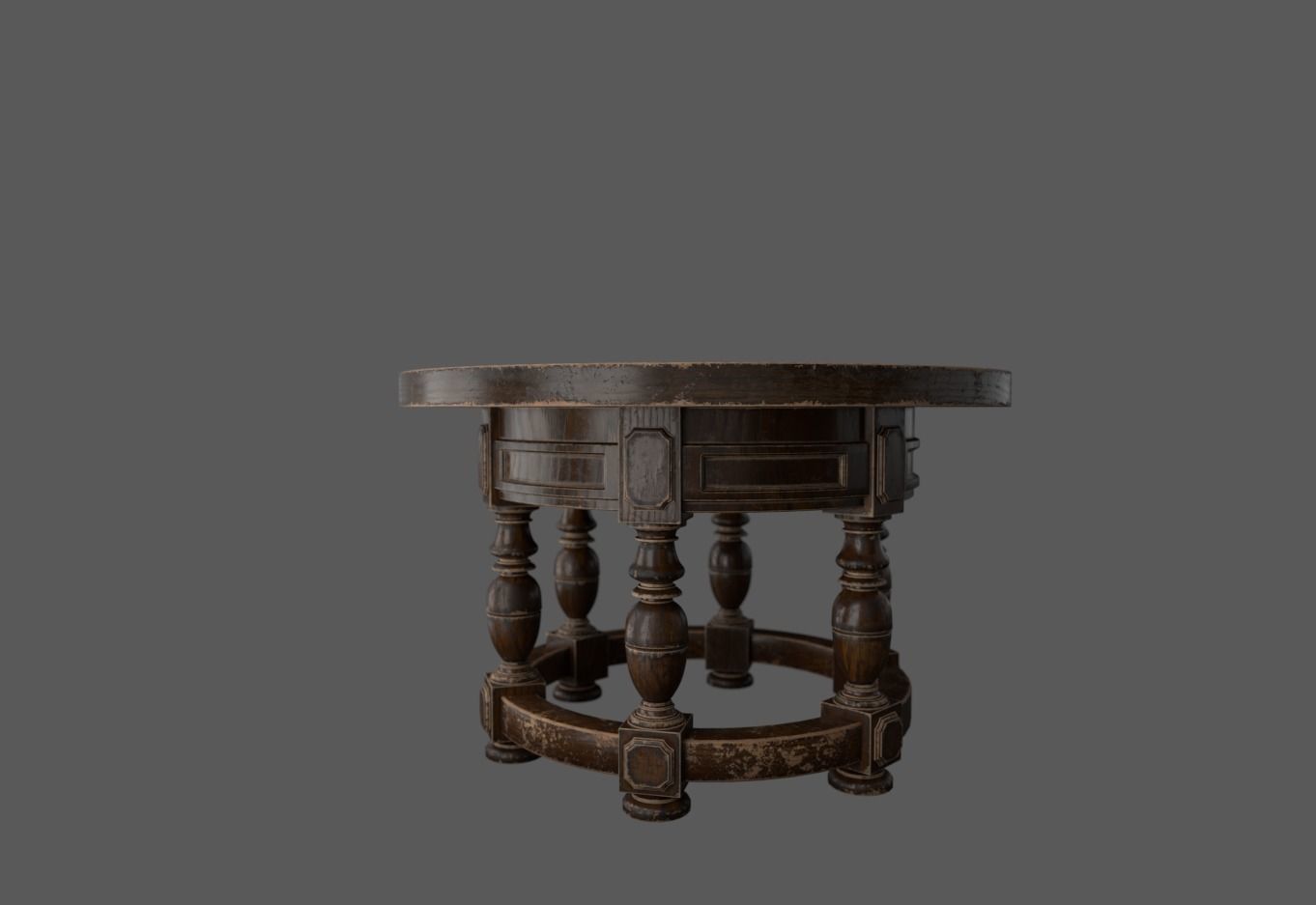 Table round 3D model_4