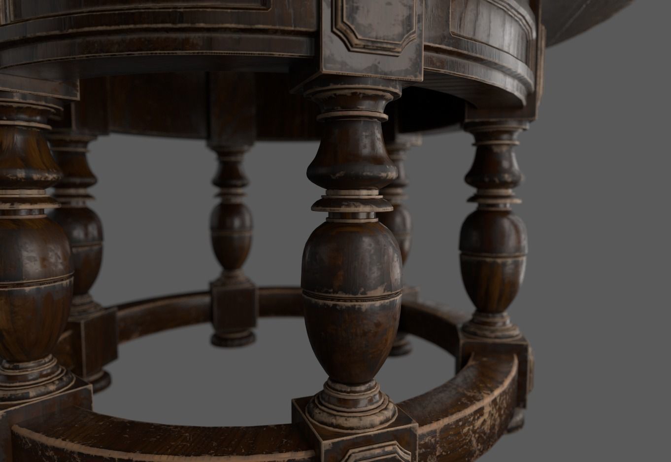 Table round 3D model_7