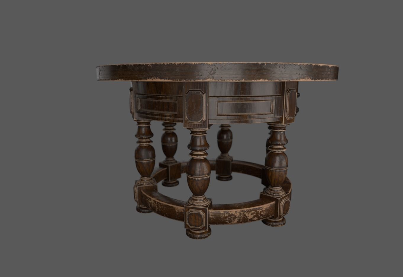 Table round 3D model_10
