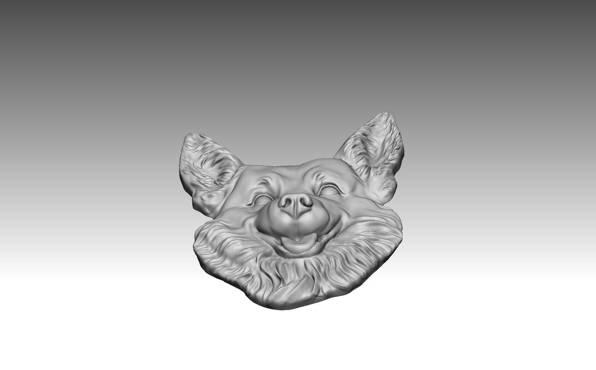 Welsh Corgi Dog bas relief pendant 3D print model 3D print model_21