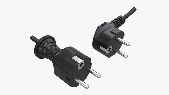 Power cord plugs 3D model