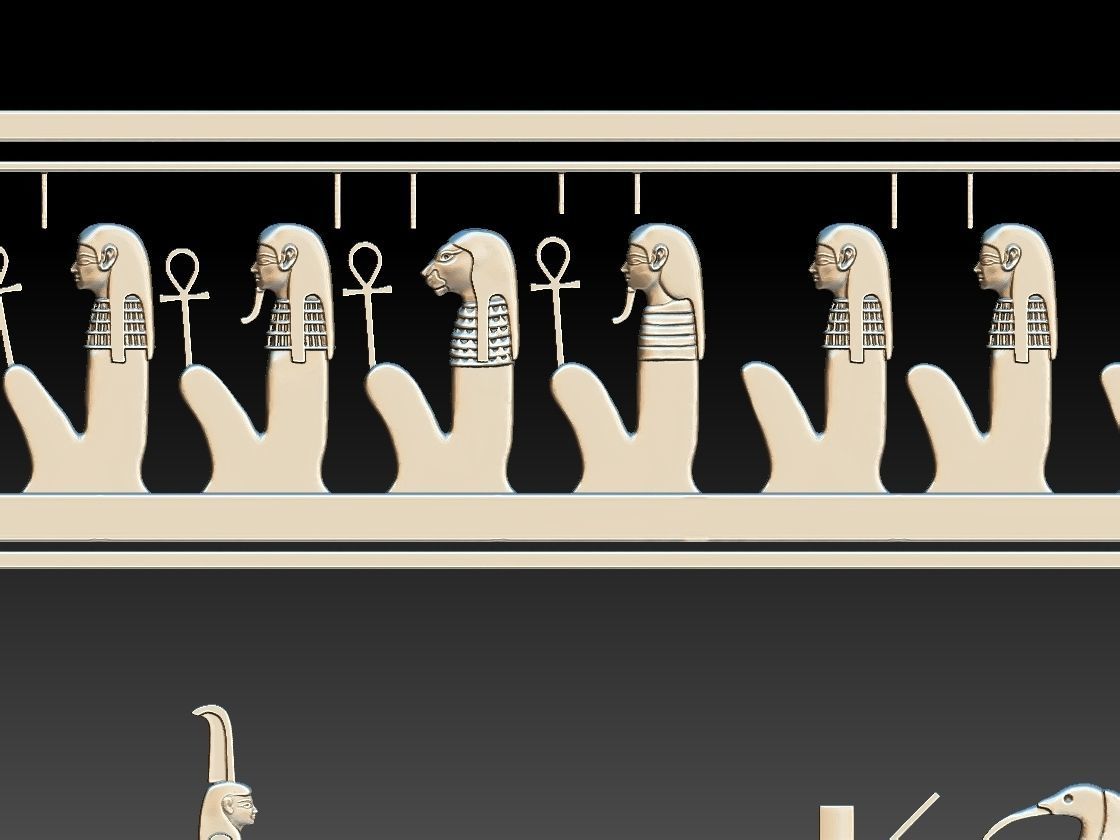 3D Relief of ancient Egyptian Pharaoh for  CNC  3d printing 3D print model_6