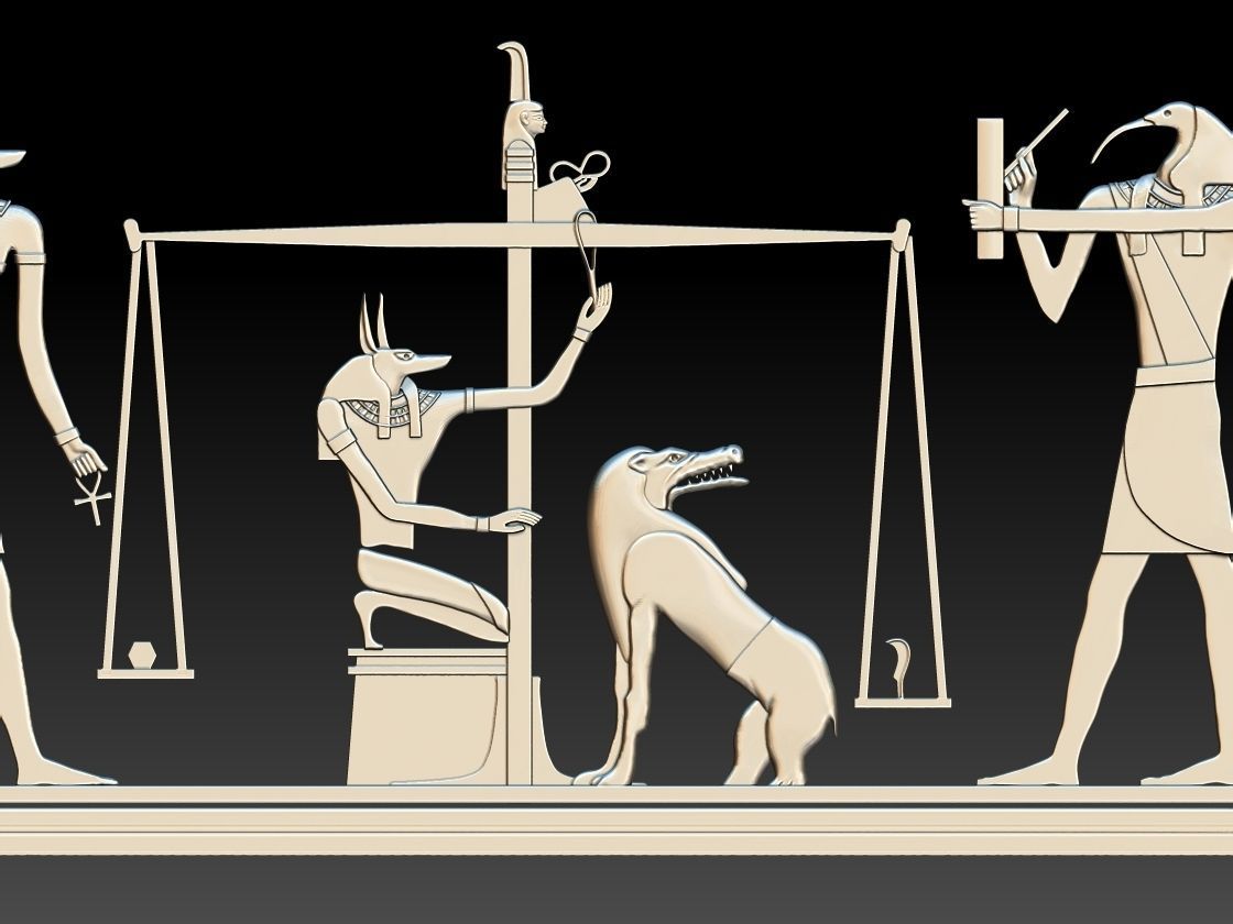 3D Relief of ancient Egyptian Pharaoh for  CNC  3d printing 3D print model_2