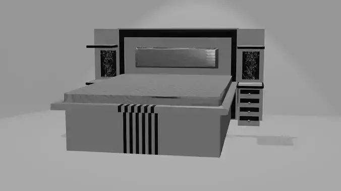 Modern Bed Free 3D model