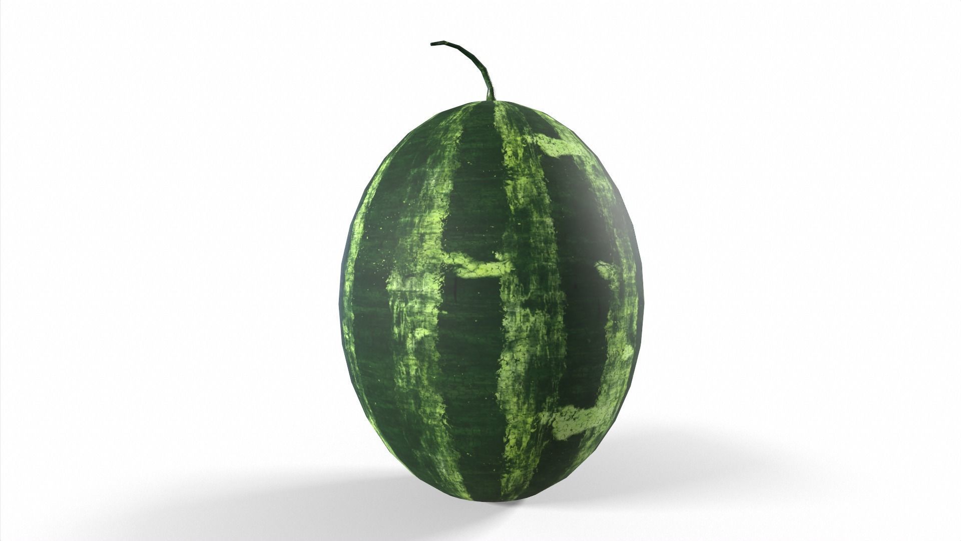 Watermelon Low-poly 3D model_1