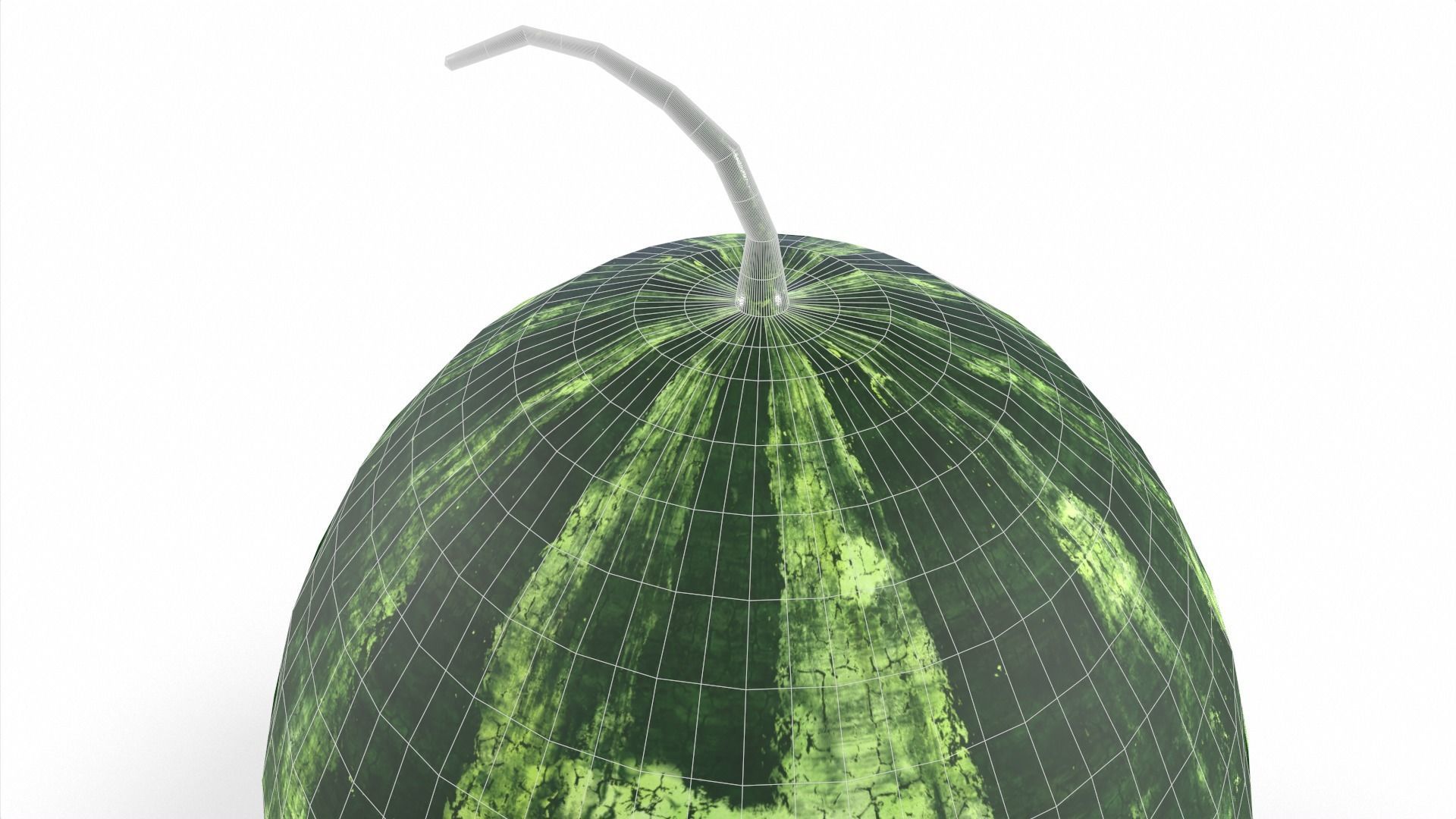Watermelon Low-poly 3D model_7