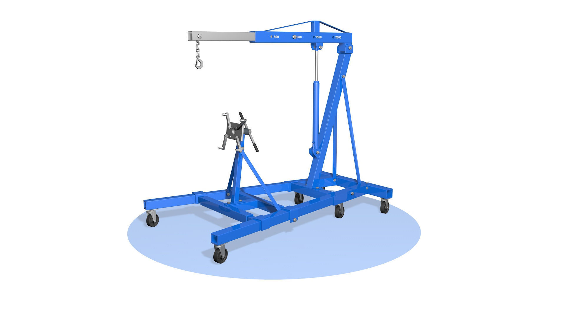 Hydraulic folding crane  3D model_1