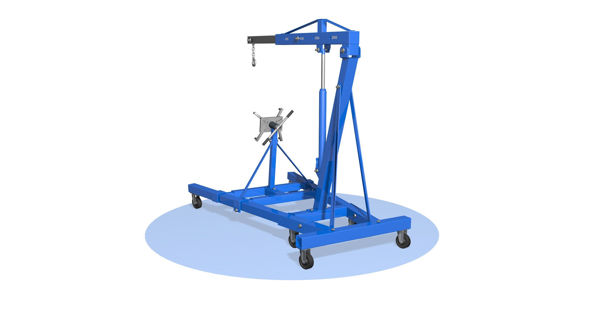 Hydraulic folding crane  3D model_3