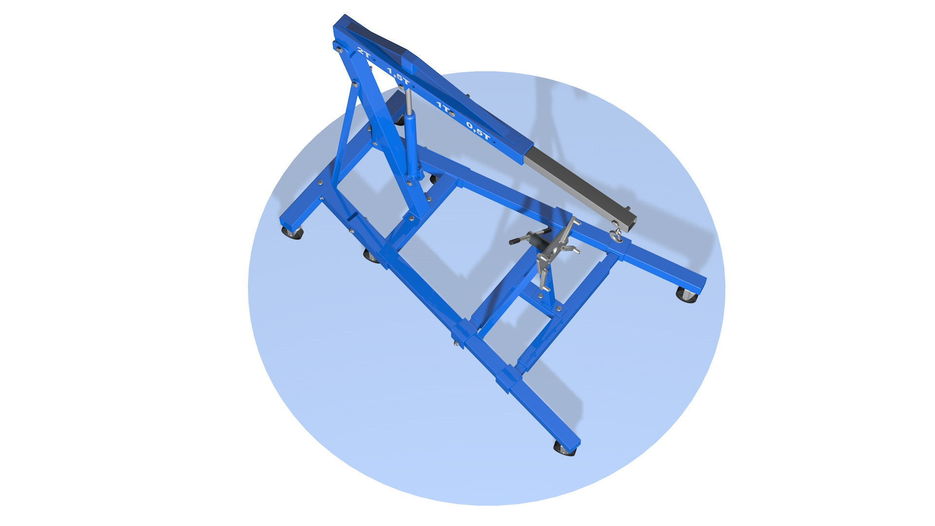 Hydraulic folding crane  3D model_4