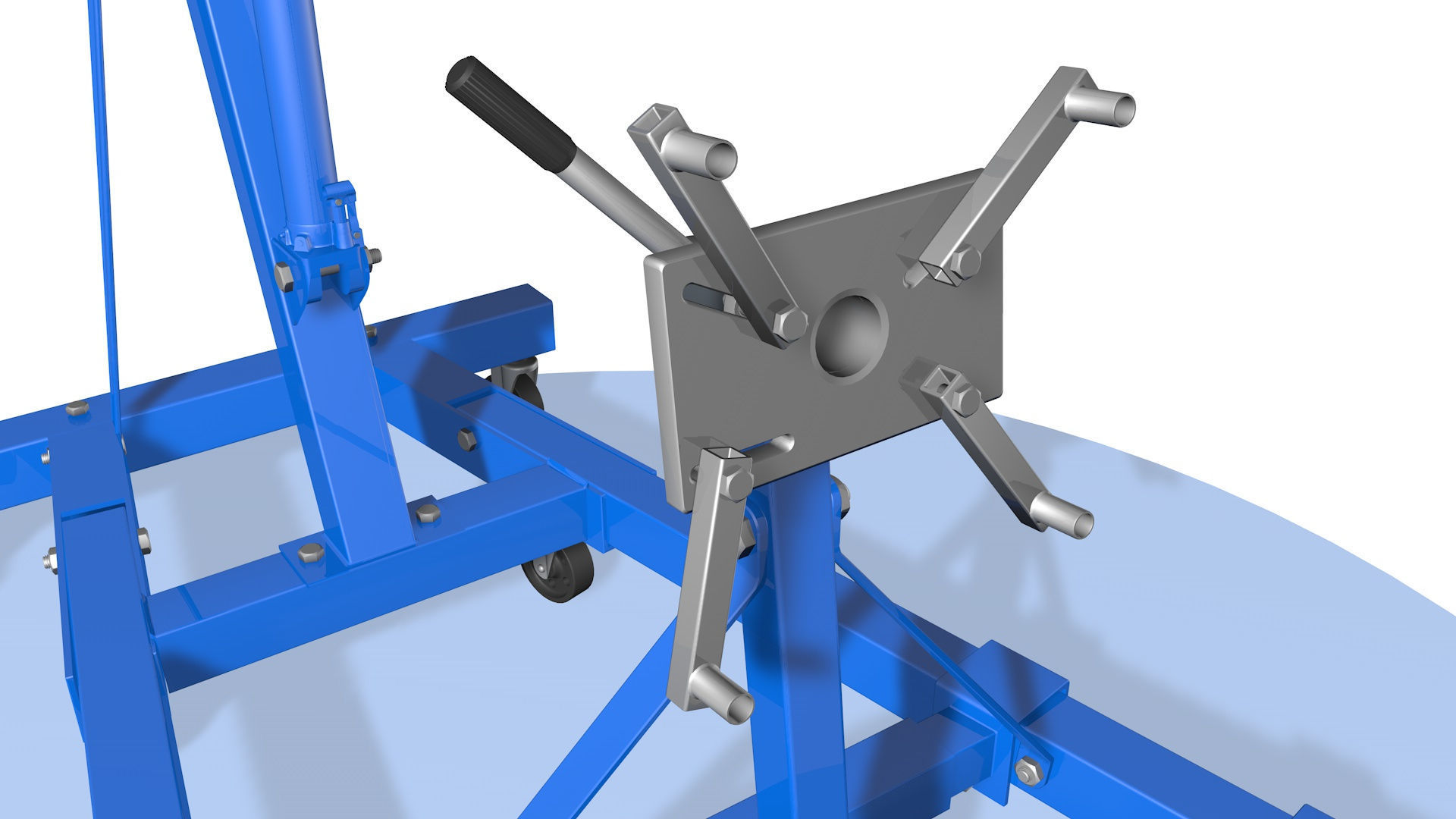 Hydraulic folding crane  3D model_6