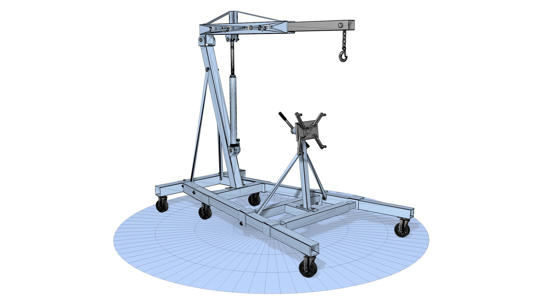 Hydraulic folding crane  3D model_9