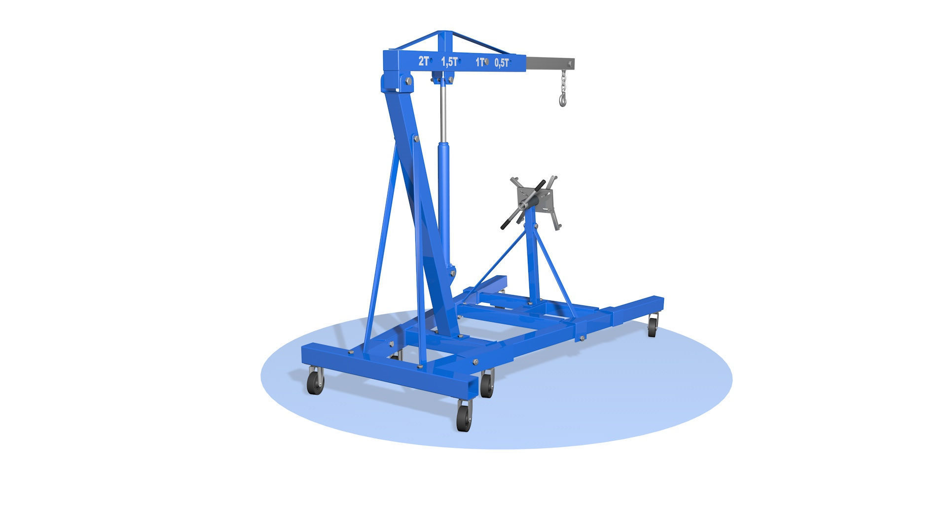 Hydraulic folding crane  3D model_2