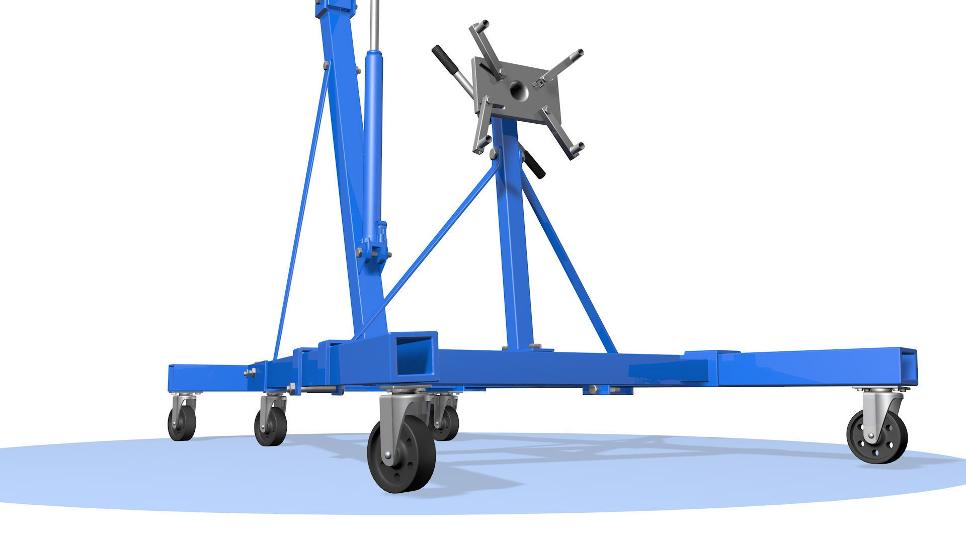 Hydraulic folding crane  3D model_5