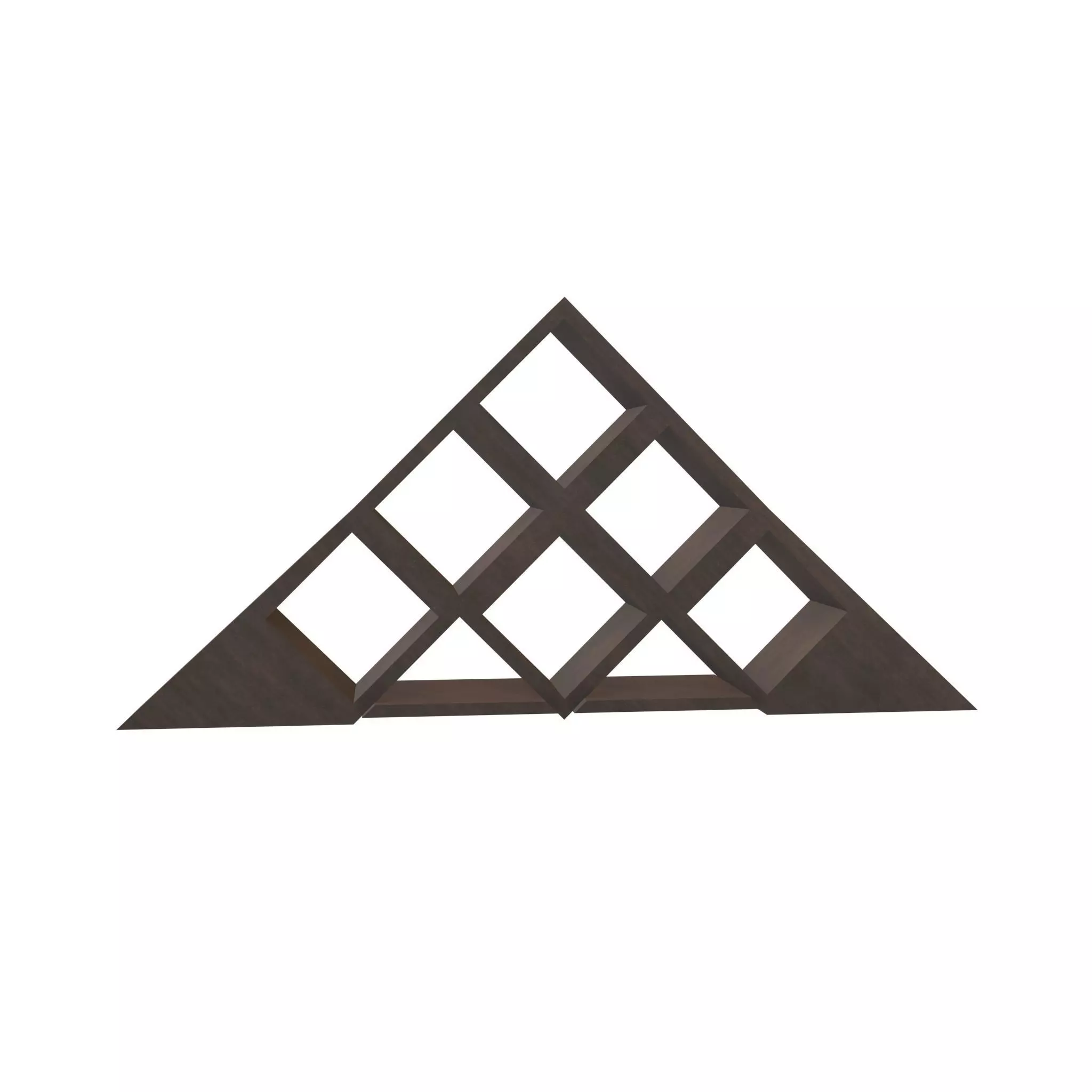 Modular Wooden Shelf v1 001 Low-poly 3D model_0