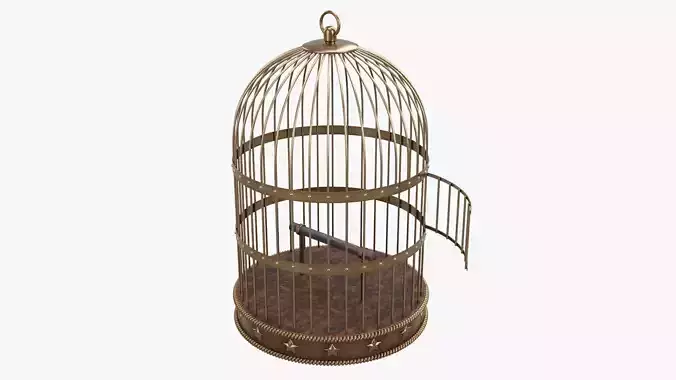 Metal vintage bird cage