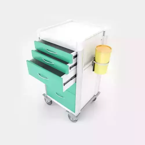 Medical equipment trolley 3d model