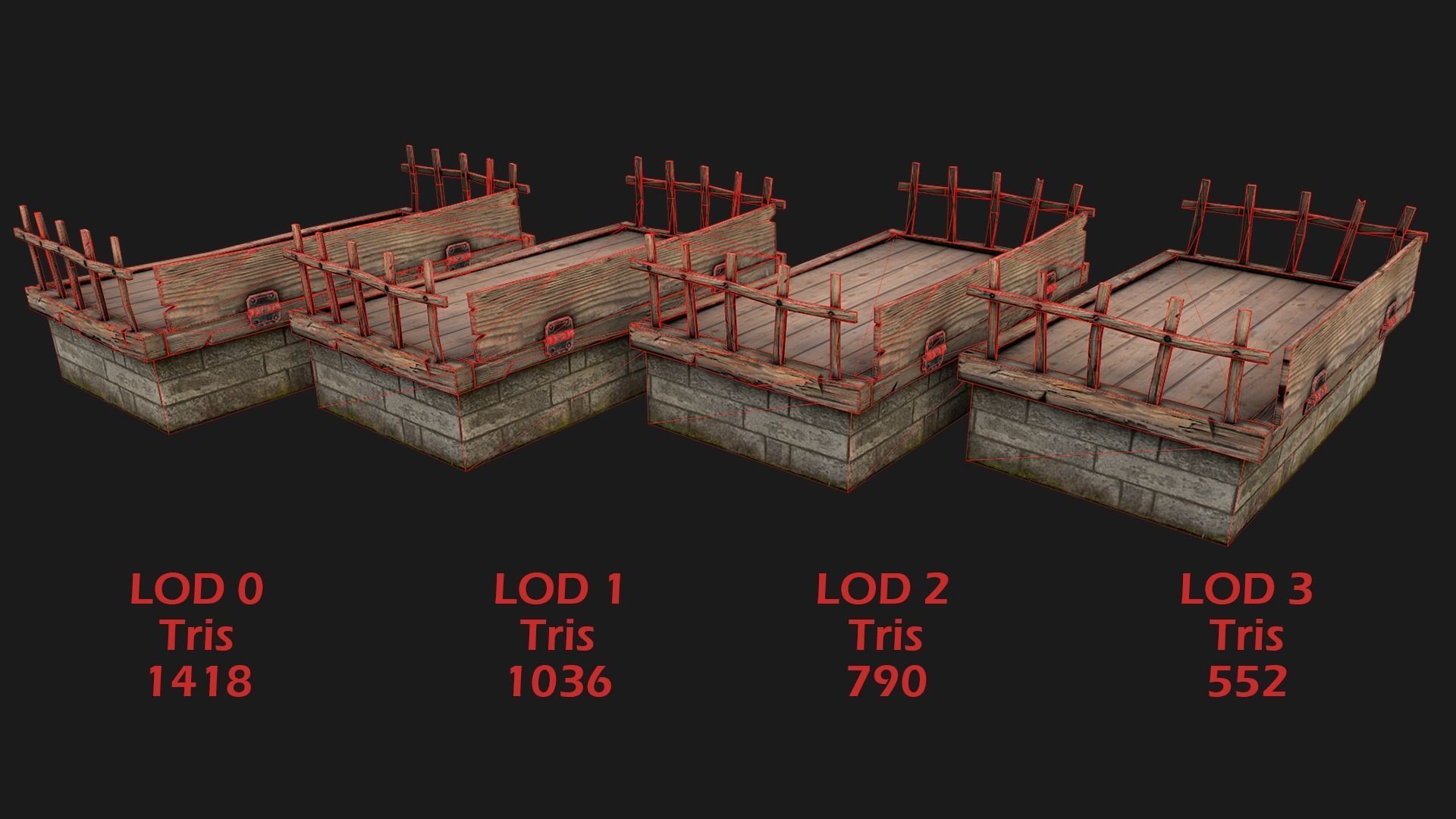 Sawmill and Lumberjack Set Low-poly 3D model_16