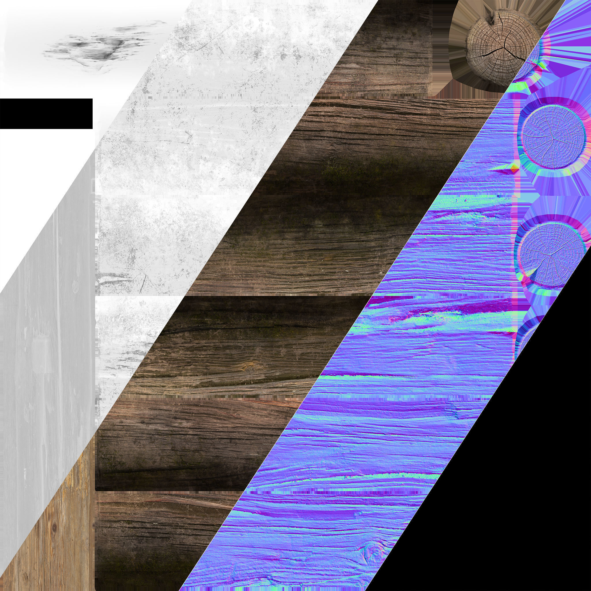 Sawmill and Lumberjack Set Low-poly 3D model_43