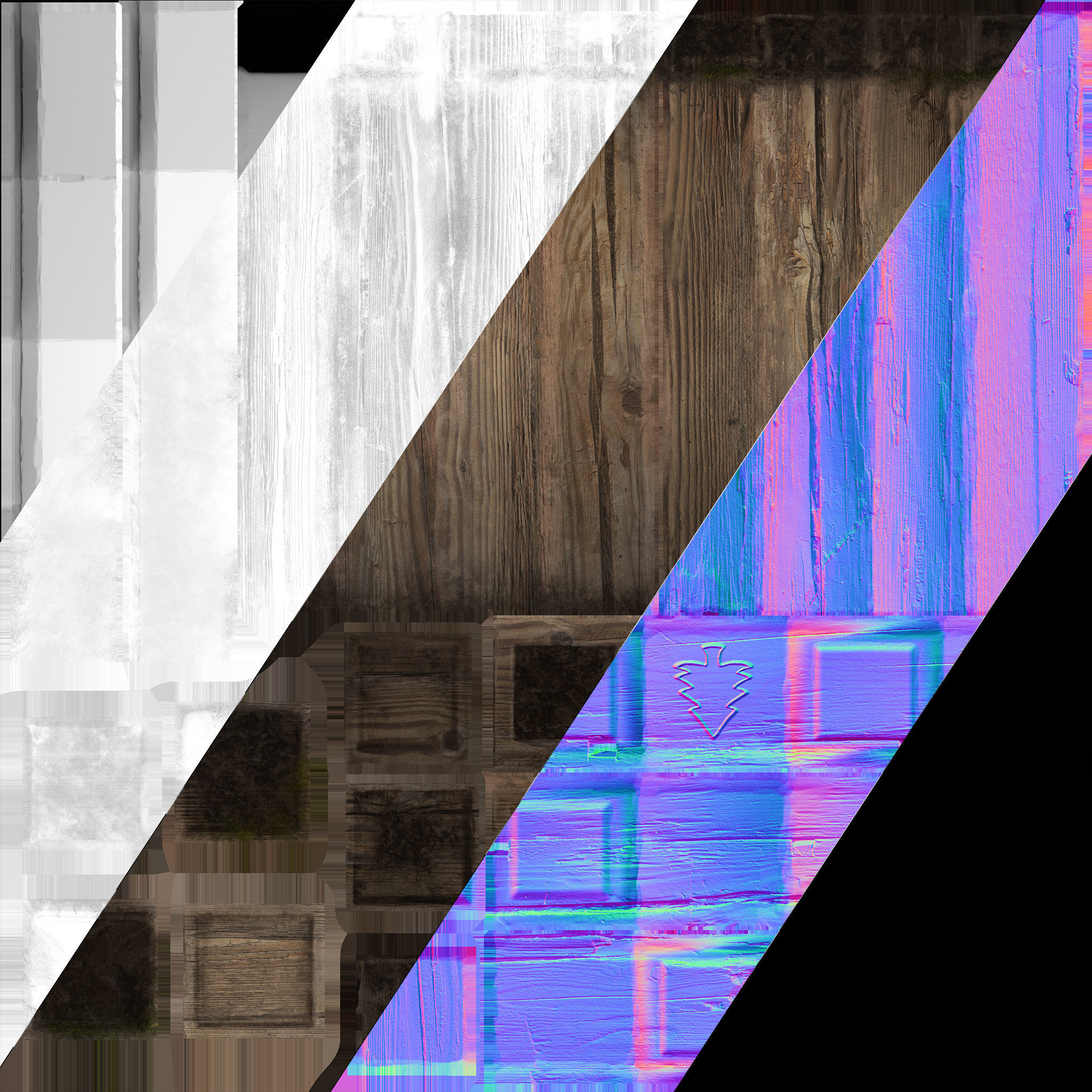 Sawmill and Lumberjack Set Low-poly 3D model_57